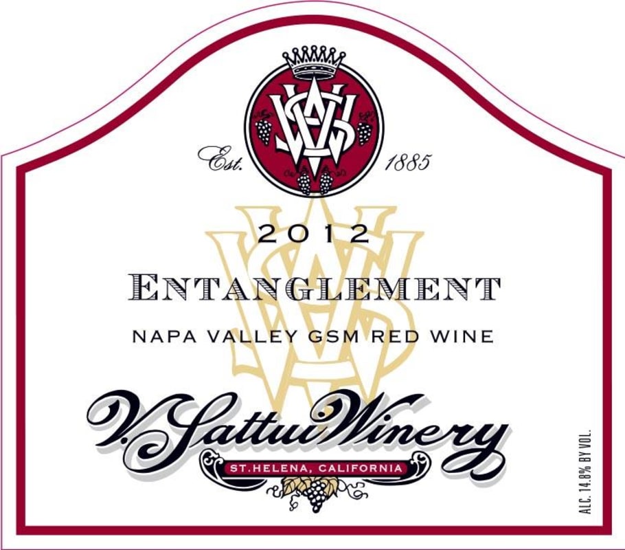 V. Sattui Entanglement GSM 2012 Front Label