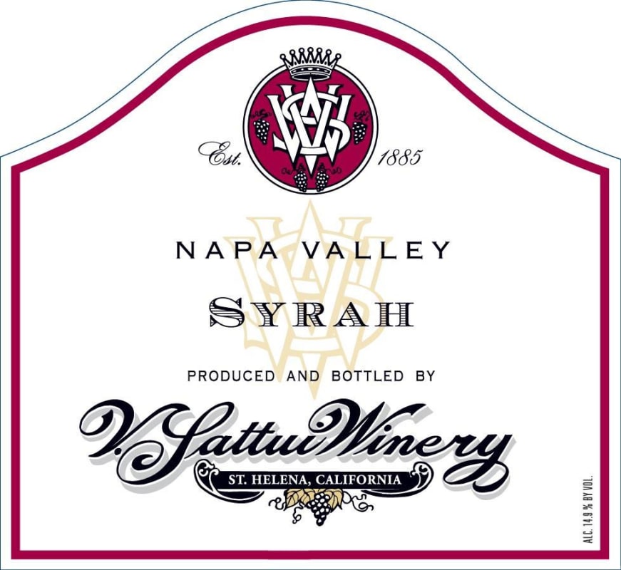 V. Sattui Syrah 2009 Front Label