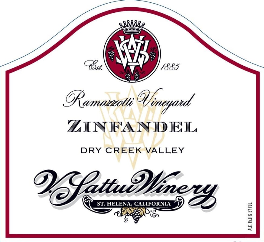V. Sattui Ramazzotti Vineyard Zinfandel 2012 Front Label