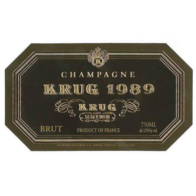 Krug Brut 1989 Front Label