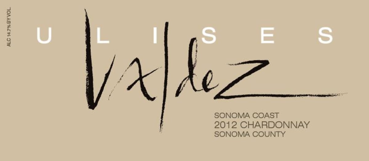 Valdez Family Winery Chardonnay 2012 Front Label