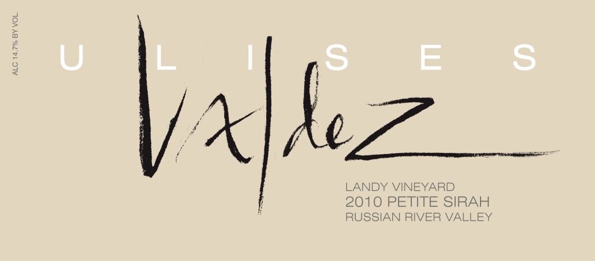 Valdez Family Winery Landy Vineyard Petite Sirah 2010 Front Label
