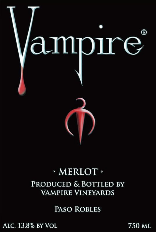 Vampire Vineyards Merlot 2006 Front Label