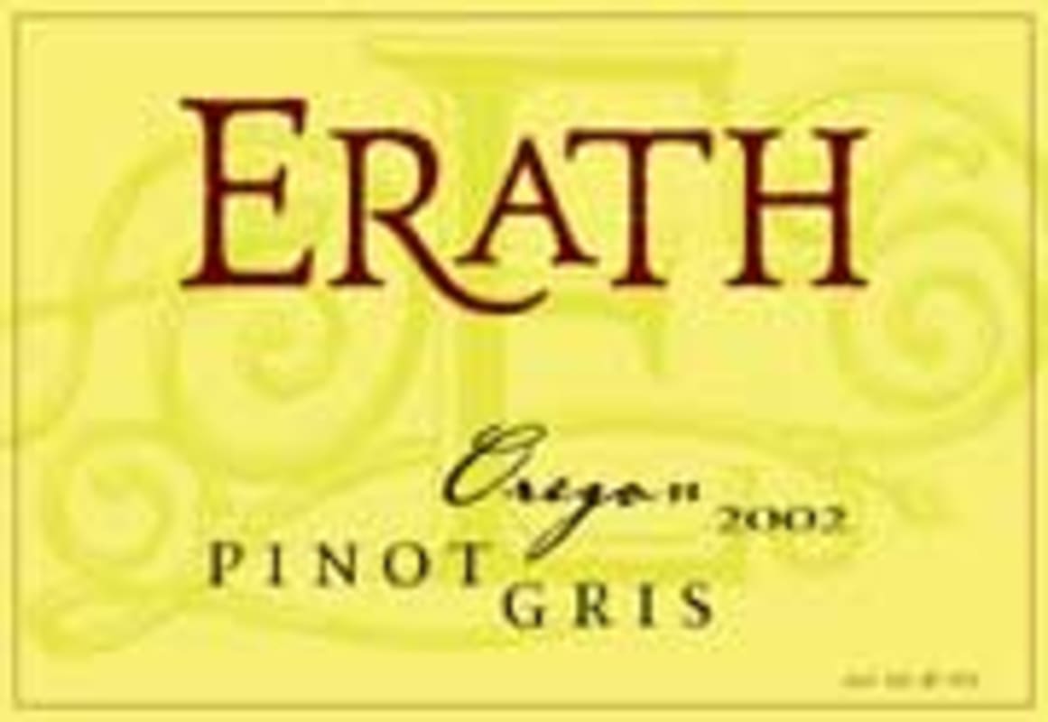 Erath Pinot Gris 2002 Front Label