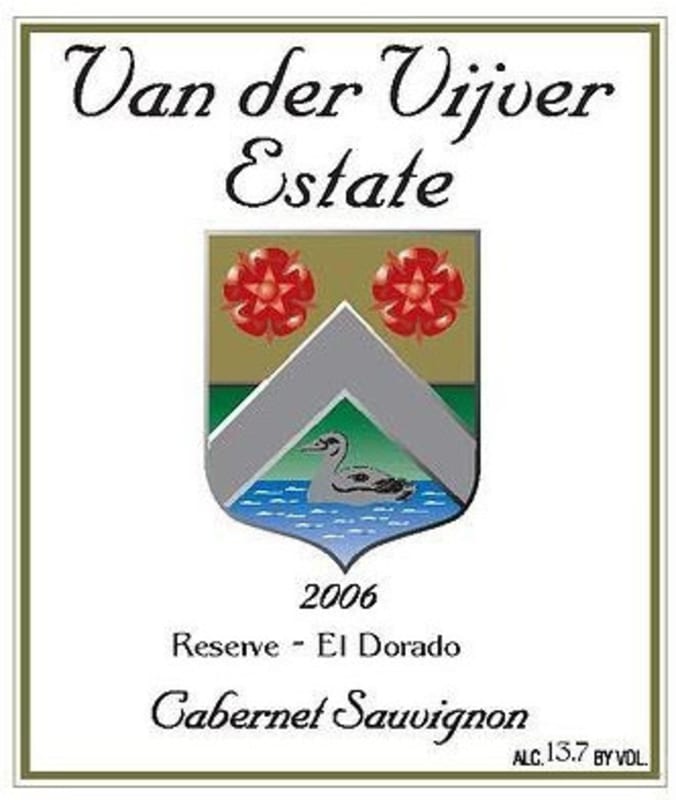 Van der Vijver Estate Reserve Cabernet Sauvignon 2006 Front Label