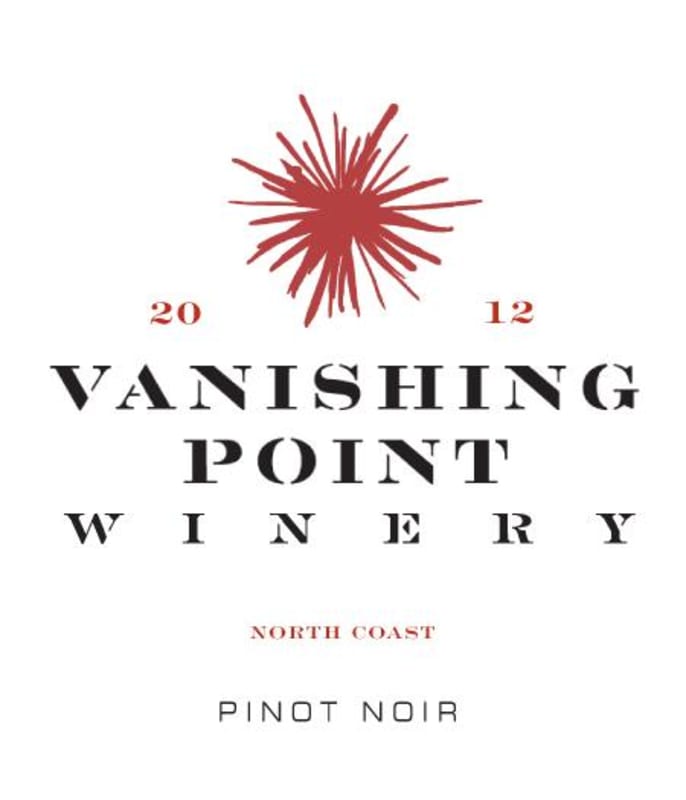 Vanishing Point Pinot Noir 2012 Front Label