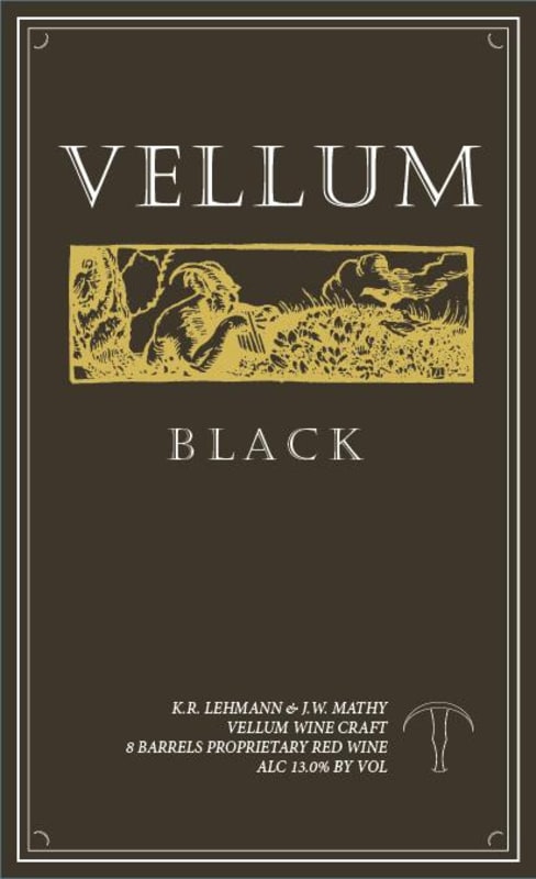 Vellum Wines Vellum Black 2013 Front Label