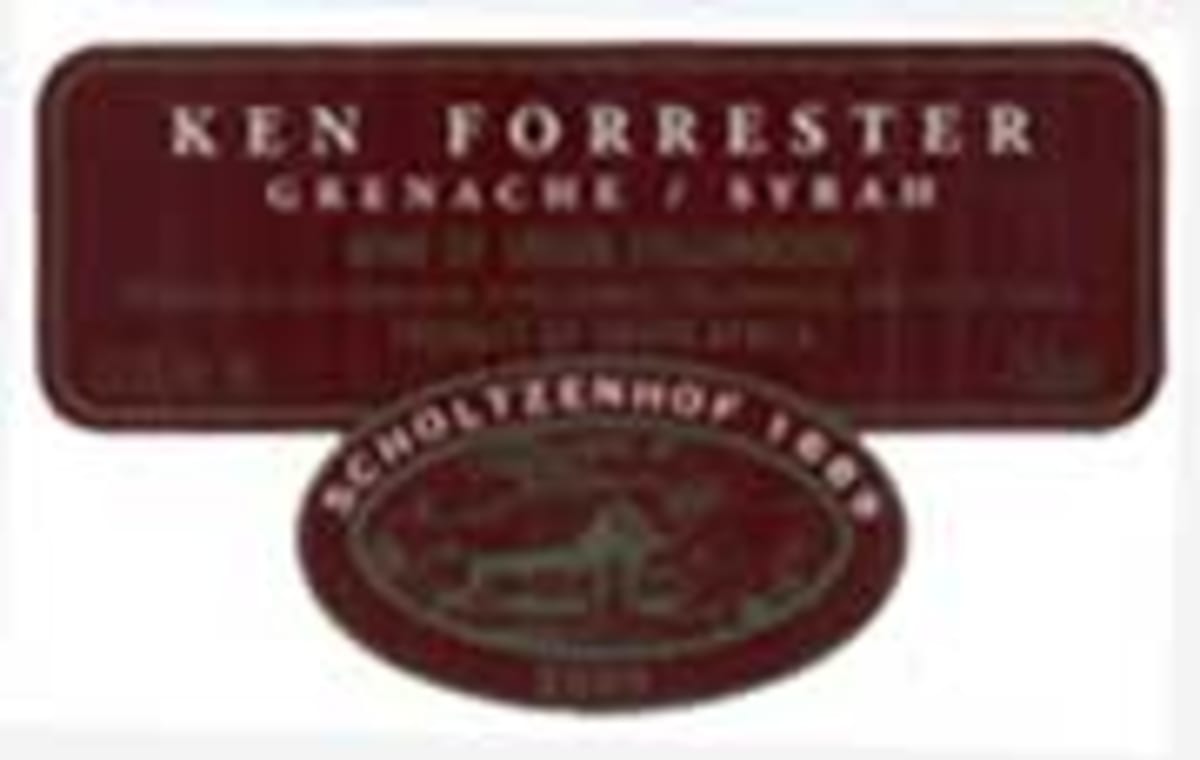 Ken Forrester Shiraz/Grenache 2000 Front Label