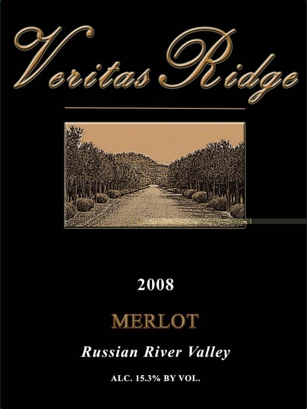 Veritas Ridge Merlot 2008 Front Label