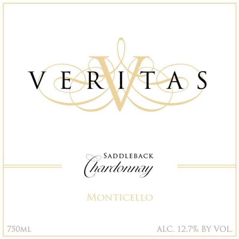 Veritas Vineyard & Winery Chardonnay 2015 Front Label