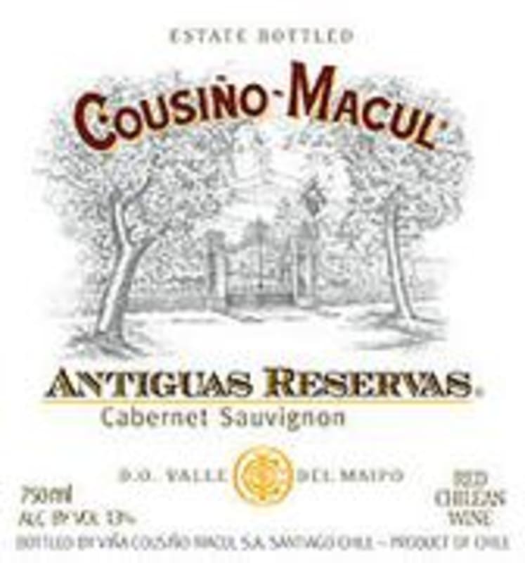 Cousino Macul Antiguas Reservas Cabernet Sauvignon 2002 Front Label