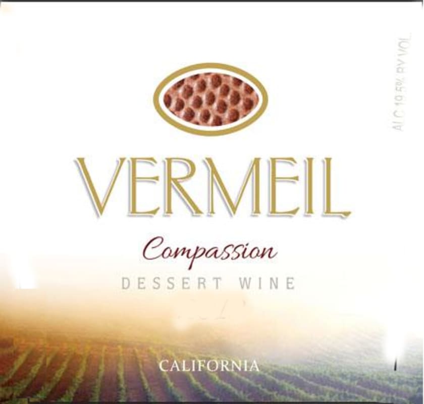 Vermeil Wines Compassion Dessert Wine 2014 Front Label