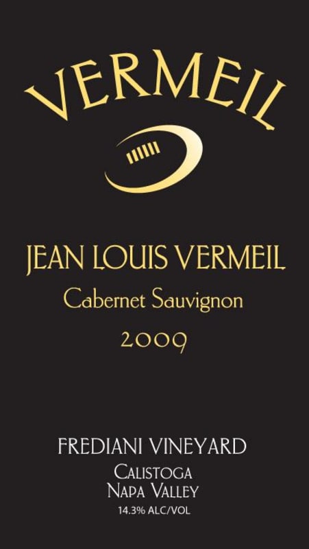 Vermeil Wines Frediani Vineyard Cabernet Sauvignon 2009 Front Label