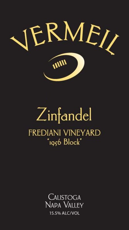 Vermeil Wines Frediani Vineyard 1956 Block Zinfandel 2011 Front Label