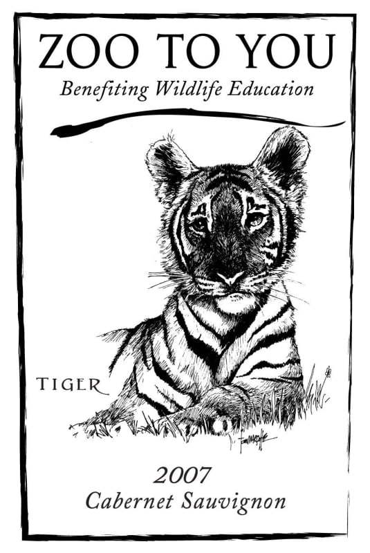 Via Vega Vineyard & Winery Zoo Cabernet Sauvignon 2007 Front Label