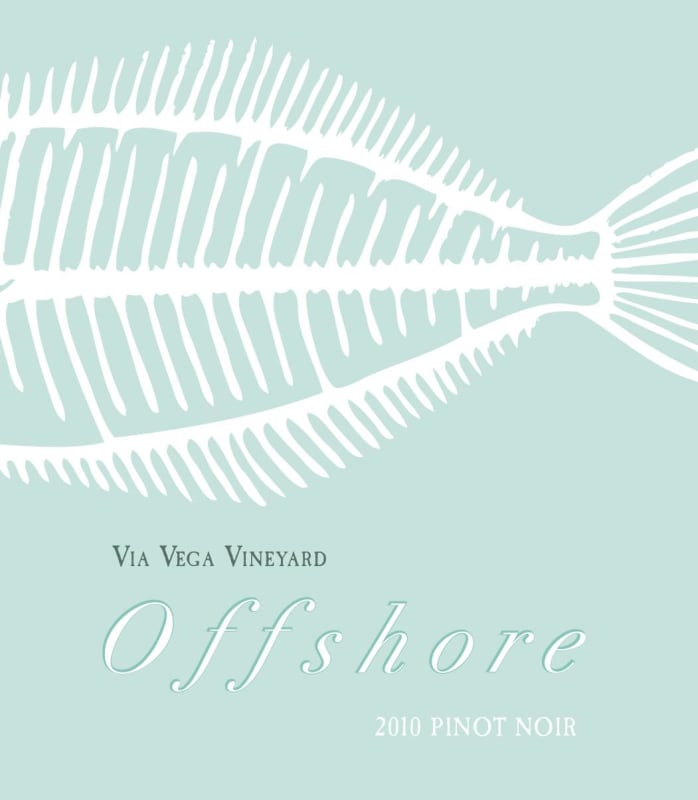 Via Vega Vineyard & Winery Offshore Pinot Noir 2010 Front Label
