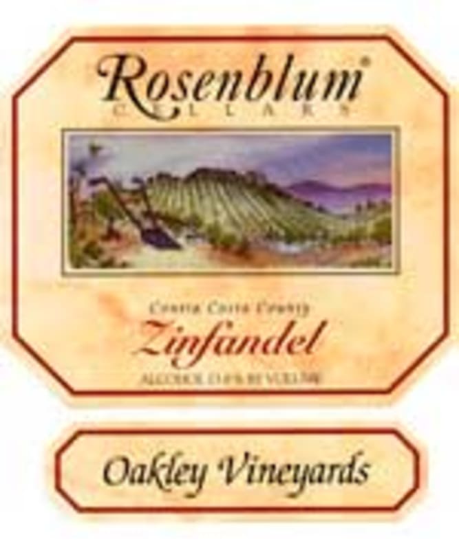 Rosenblum Cellars Oakley Vineyards Zinfandel 2001 Front Label