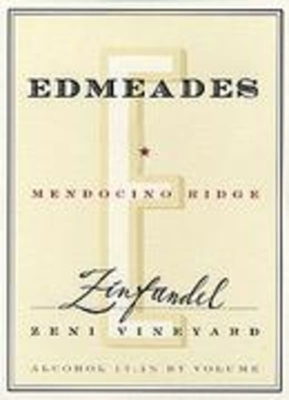 Edmeades Zeni Zinfandel 2001 Front Label