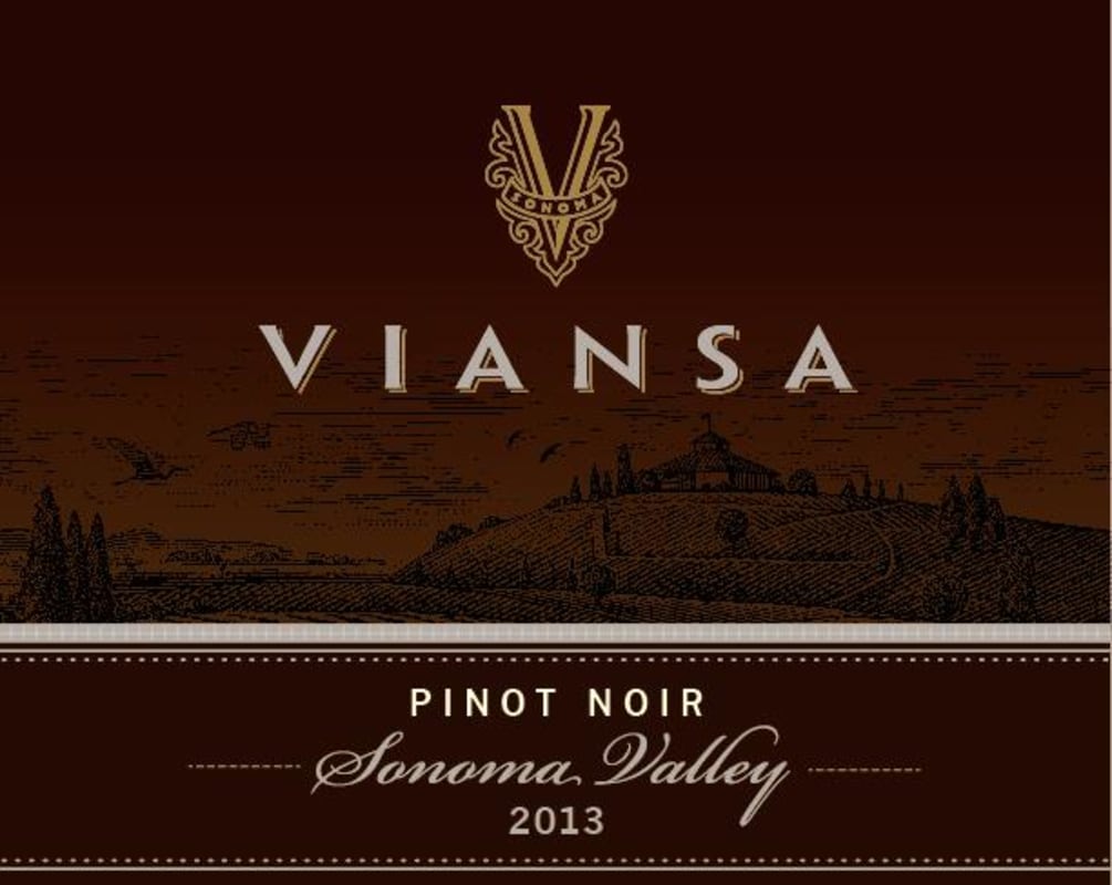 Viansa Winery Pinot Noir 2013 Front Label