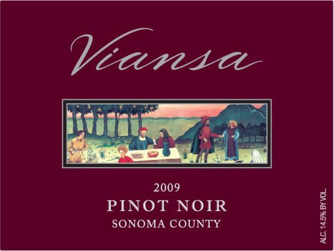 Viansa Winery Pinot Noir 2009 Front Label