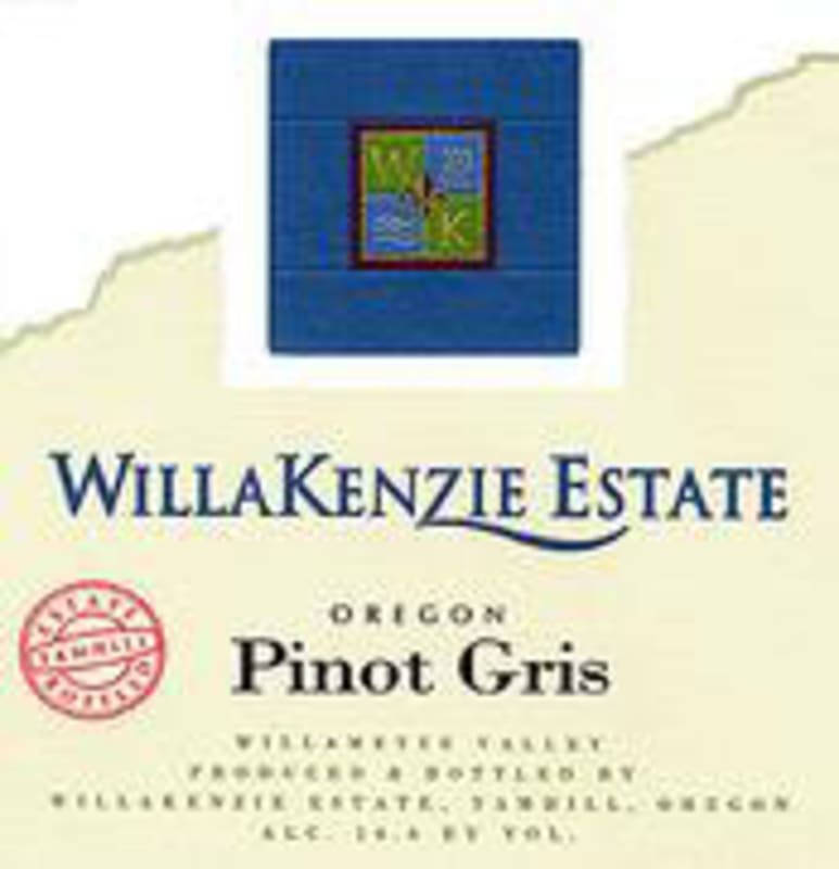 WillaKenzie Estate Pinot Gris 2002 Front Label