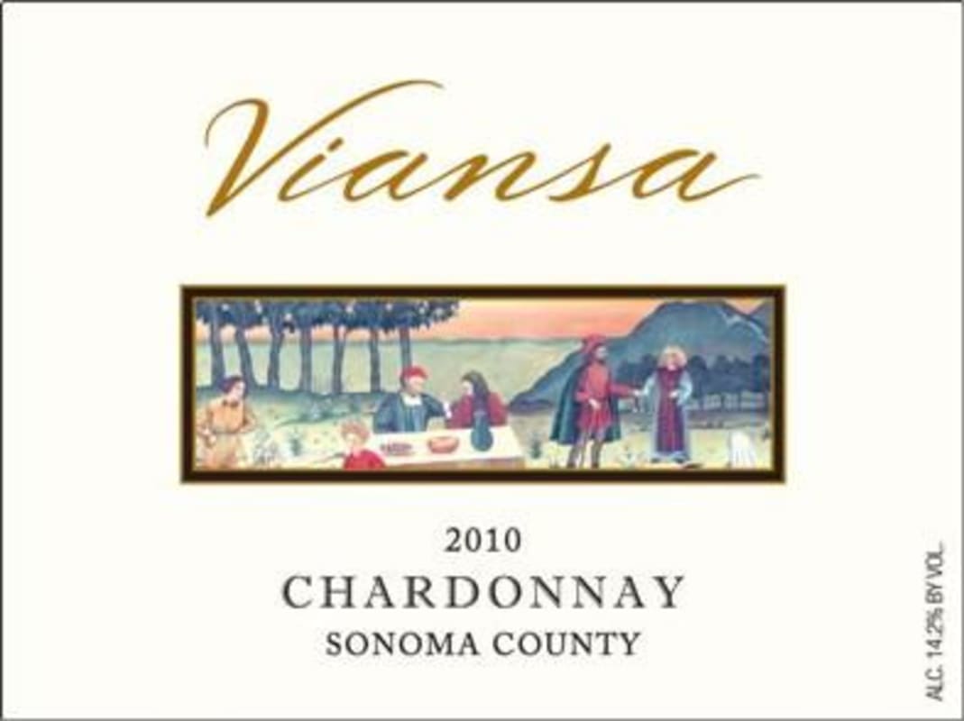 Viansa Winery Chardonnay 2010 Front Label