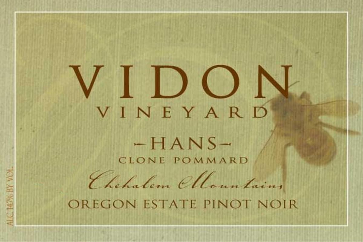 Vidon Vineyard Hans Clone Pommard Pinot Noir 2013 Front Label