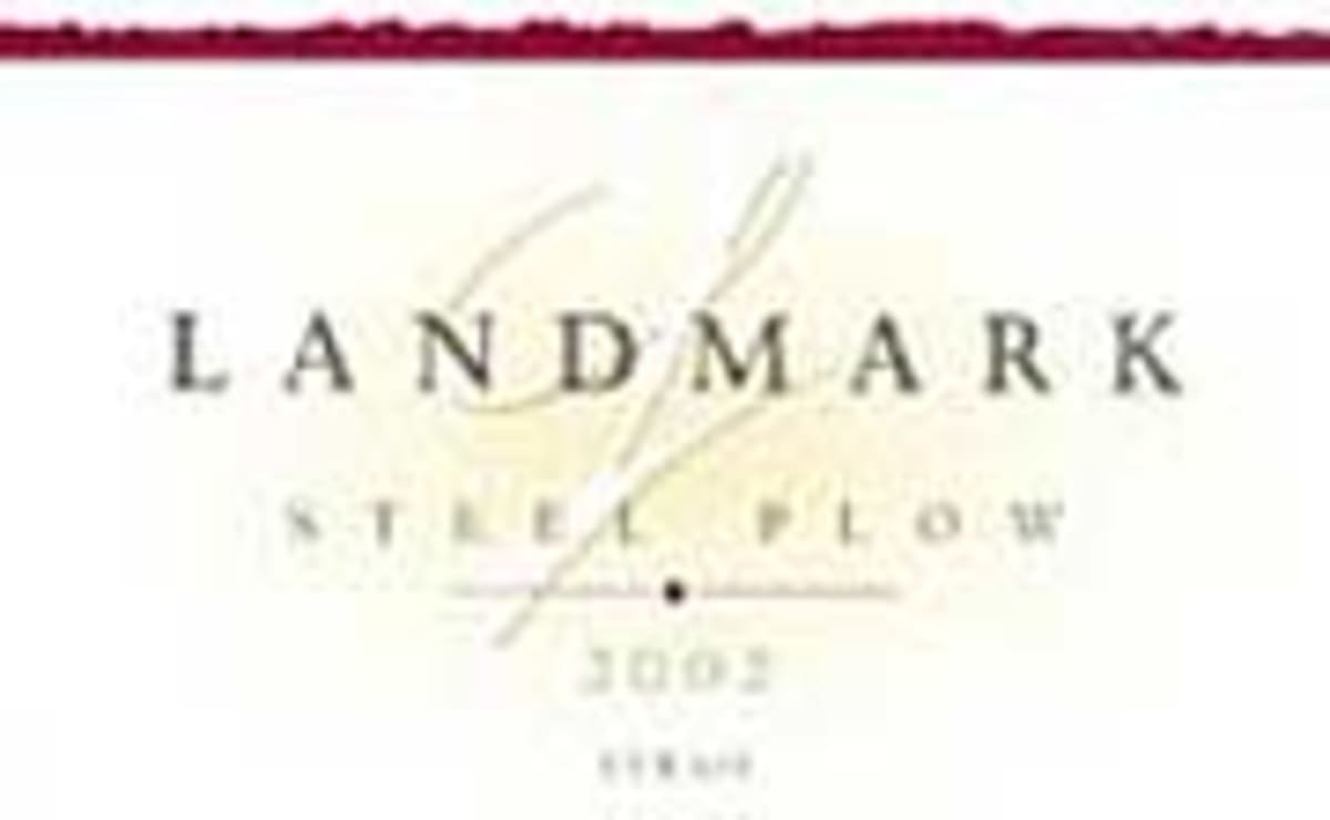 Landmark Steel Plow Syrah 2001 Front Label