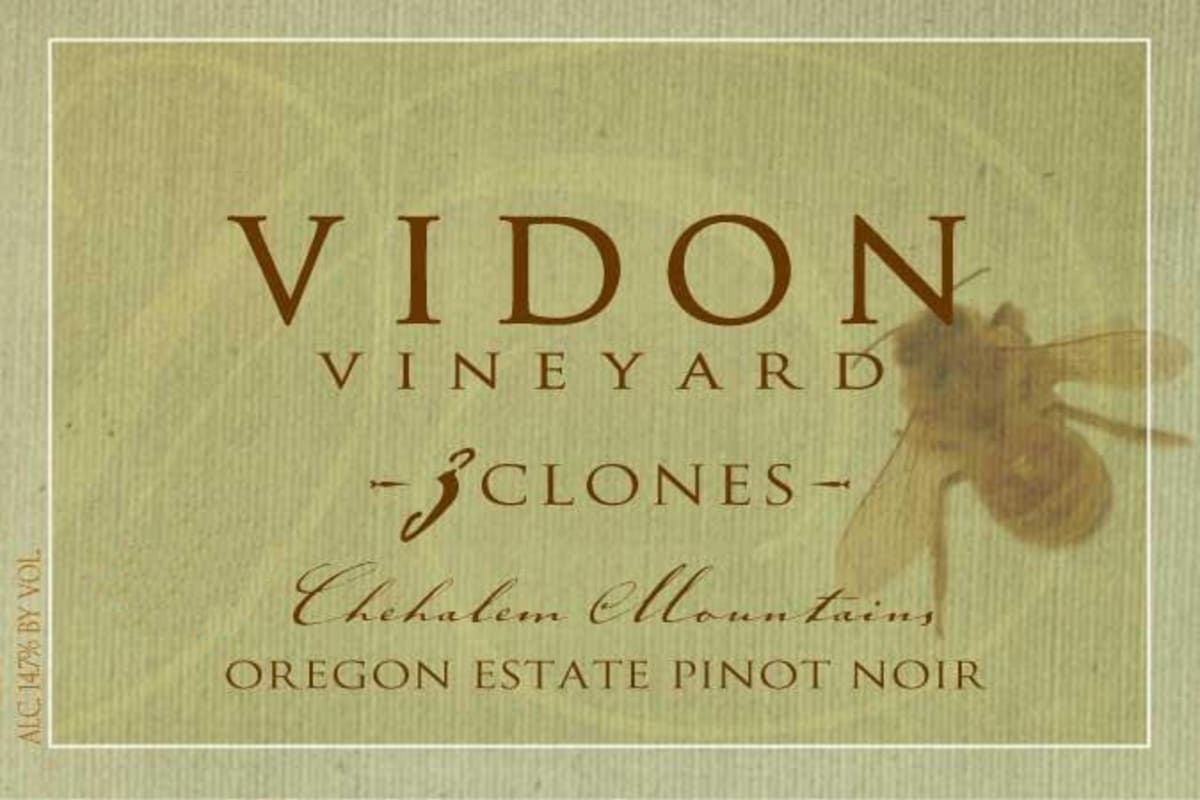 Vidon Vineyard 3 Clones Pinot Noir 2011 Front Label