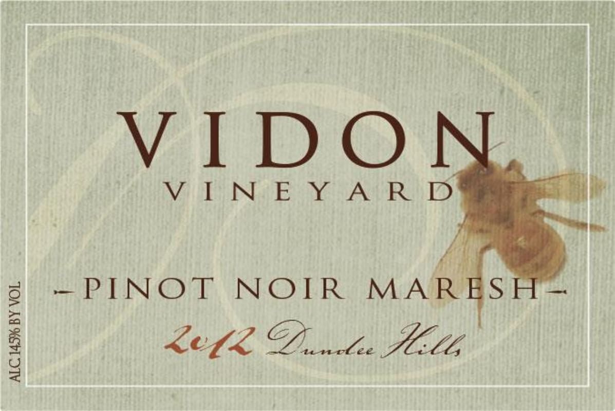 Vidon Vineyard Maresh Pinot Noir 2012 Front Label