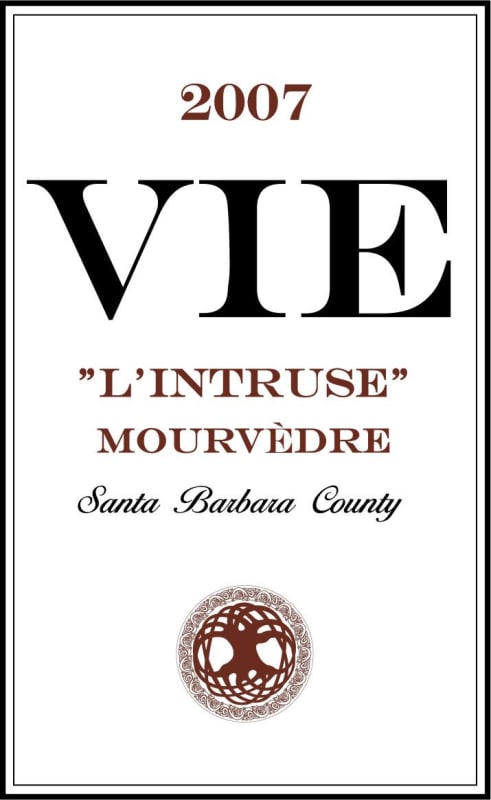 Vie Winery L Intruse Mourvedre 2007 Front Label