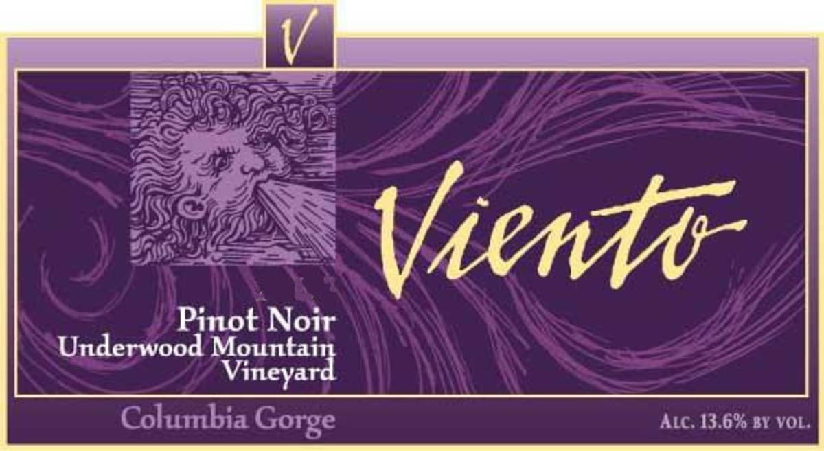 Viento Wines Pinot Noir Gorge 2012 Front Label