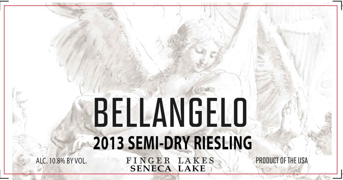 Villa Bellangelo Semi Dry Riesling 2013 Front Label