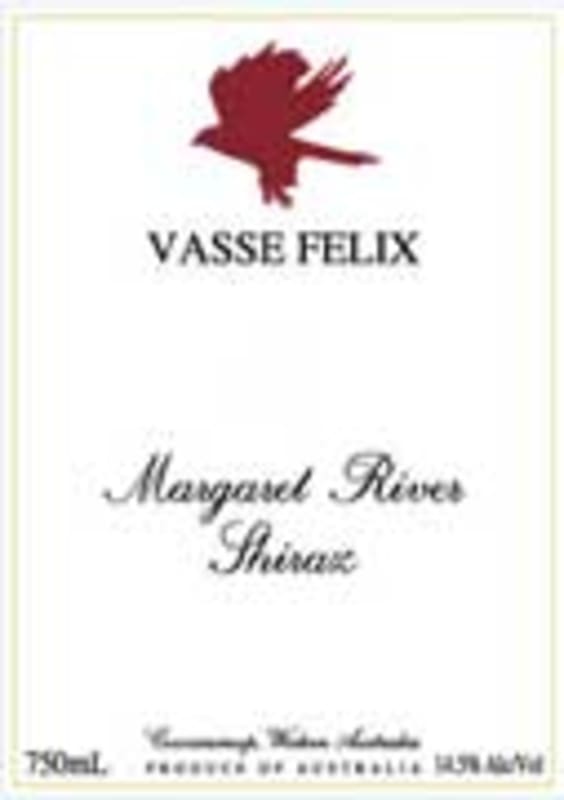 Vasse Felix Shiraz 2001 Front Label