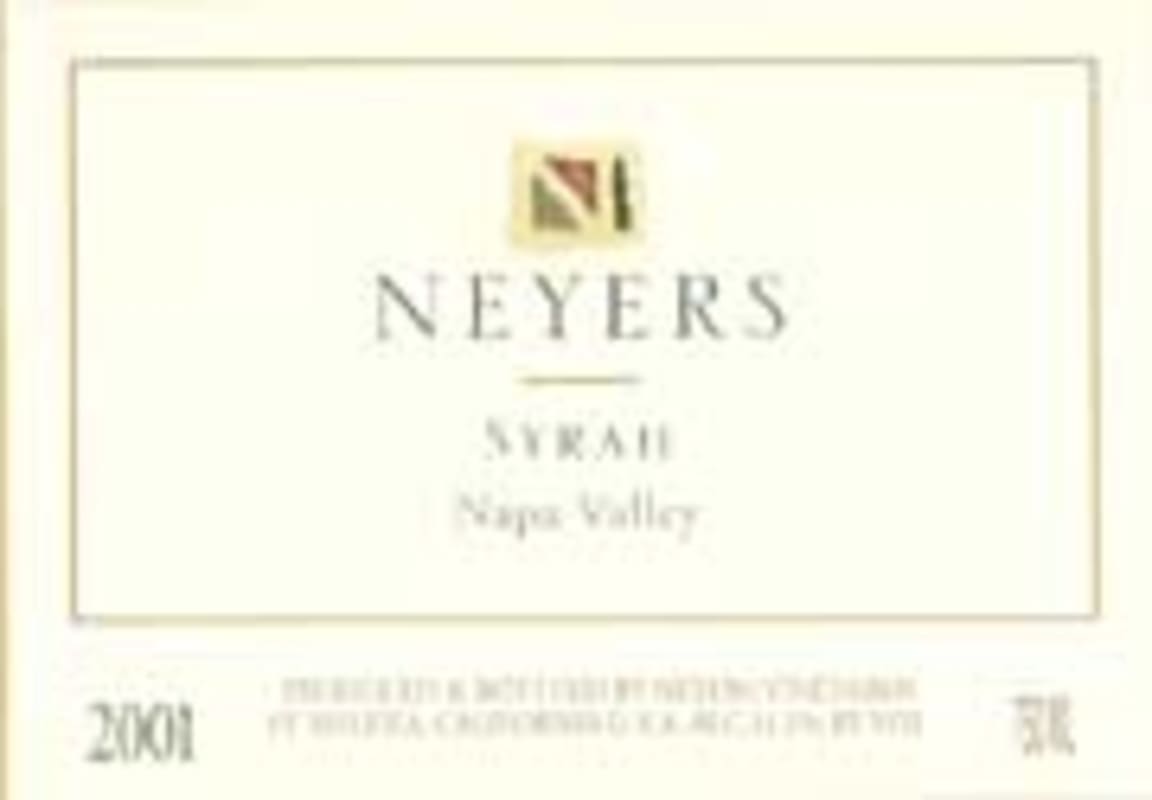 Neyers Syrah 2001 Front Label
