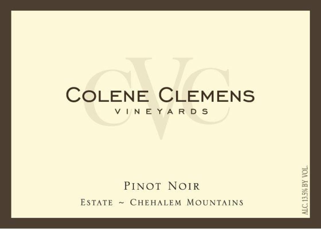 Colene Clemens Estate Pinot Noir 2013 Front Label