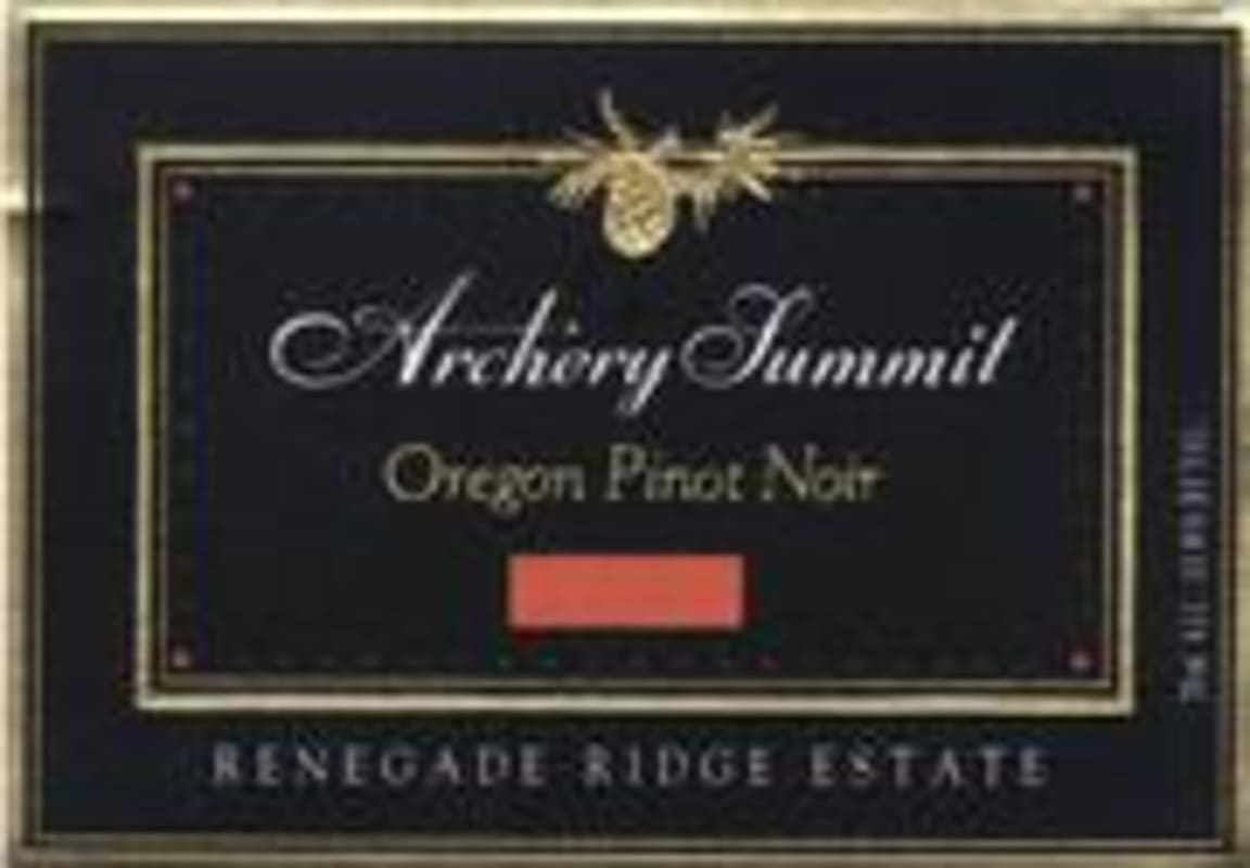 Archery Summit Renegade Ridge Estate Pinot Noir 2001 Front Label