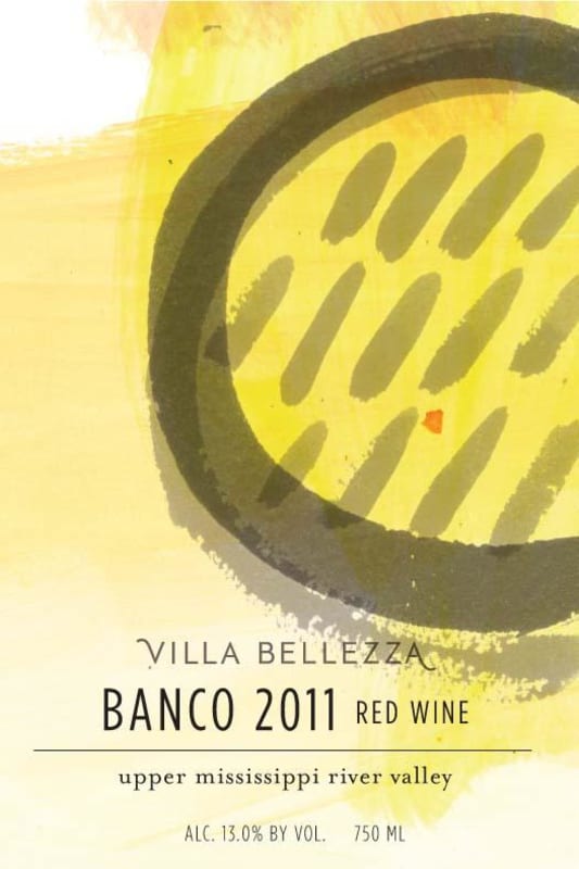 Villa Bellezza Winery and Vineyards Upper Mississippi River Valley Banco Red 2011 Front Label