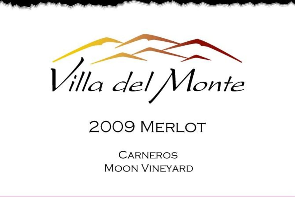 Villa del Monte Winery Moon Vineyard Merlot 2009 Front Label