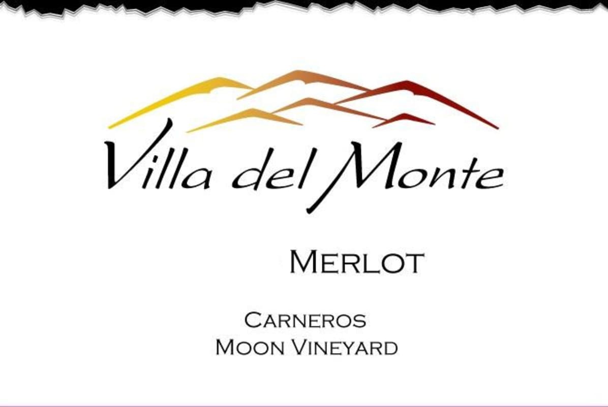 Villa del Monte Winery Moon Vineyard Merlot 2012 Front Label