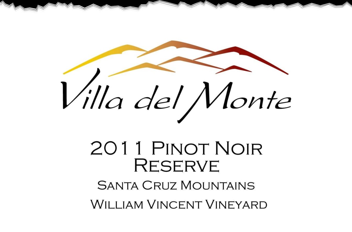 Villa del Monte Winery William Vincent Vineyard Reserve Pinot Noir 2011 Front Label