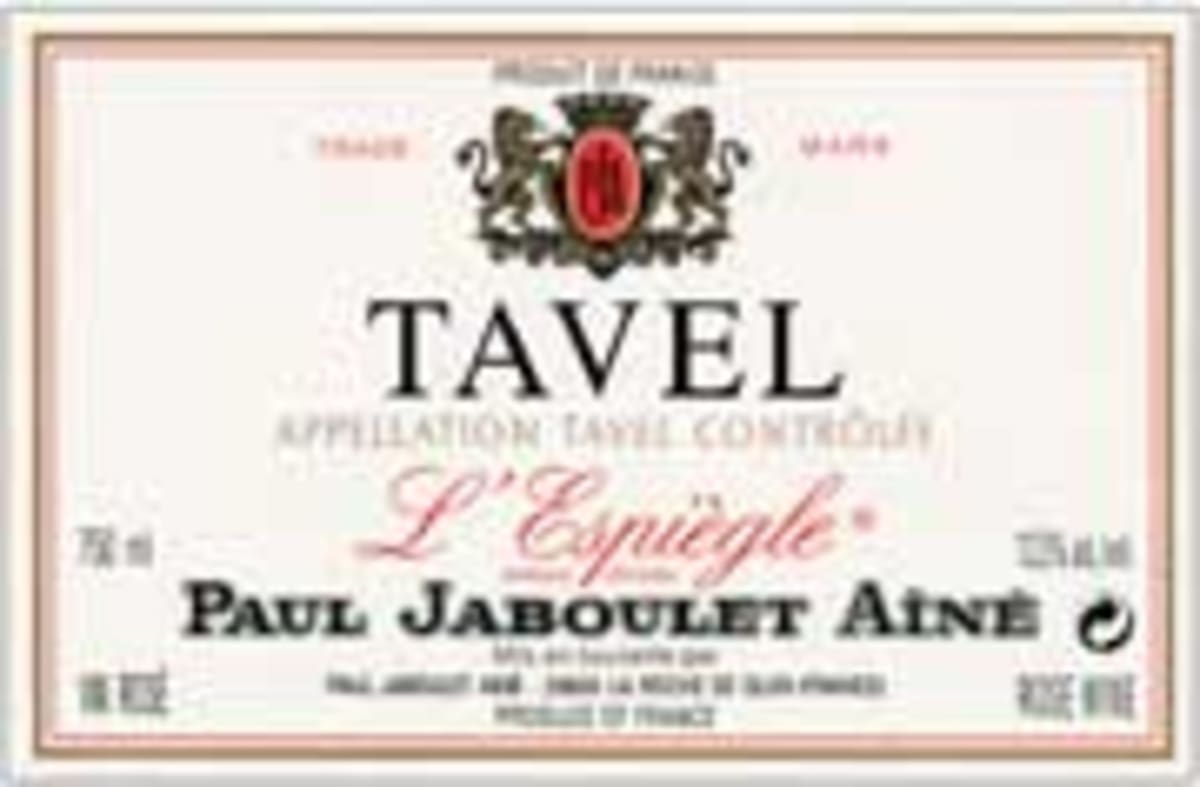 Jaboulet LEspiegle Tavel Rose 1999 Front Label