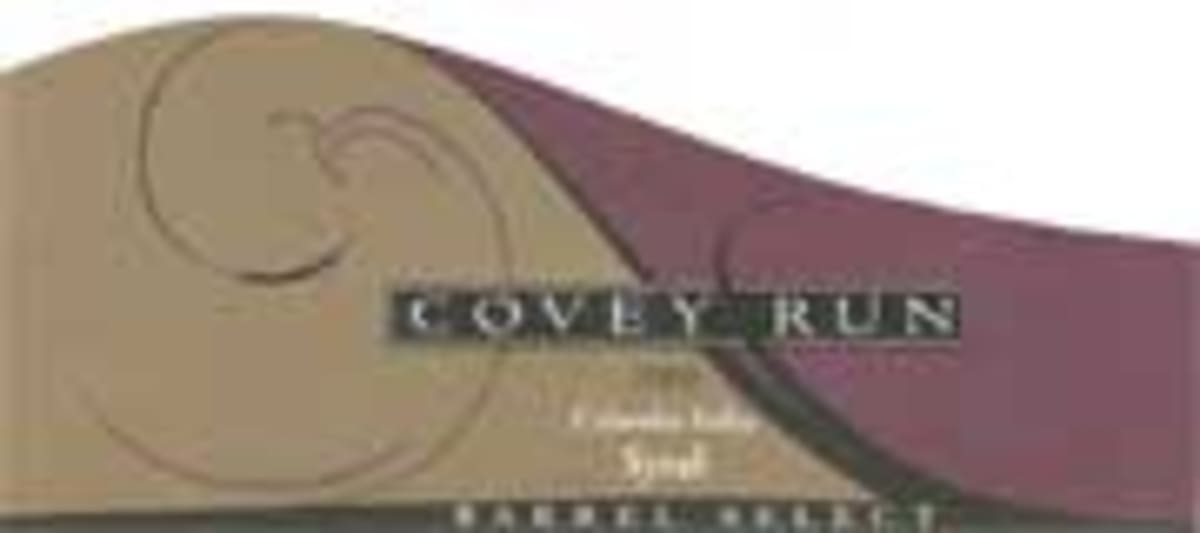 Covey Run Barrel Select Syrah 2000 Front Label