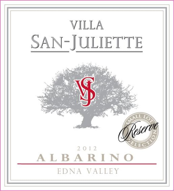 Villa San-Juliette Reserve Albarino 2012 Front Label