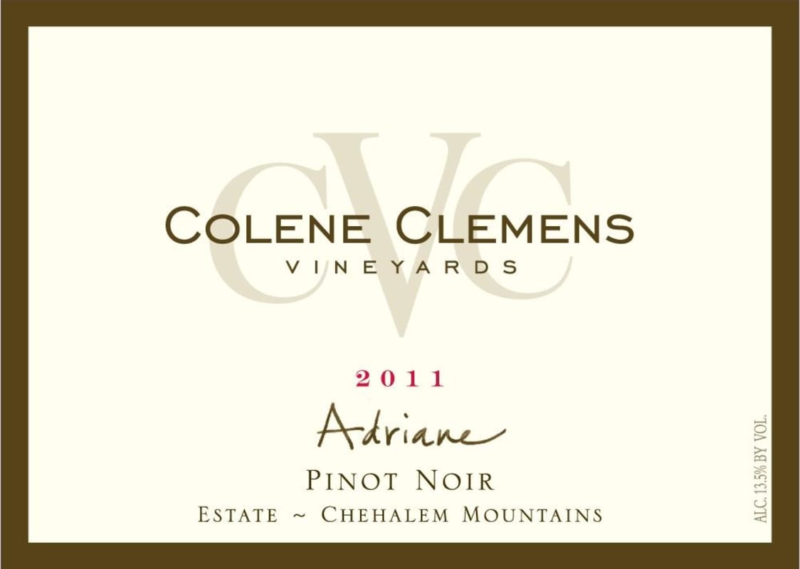 Colene Clemens Adriane Pinot Noir 2011 Front Label