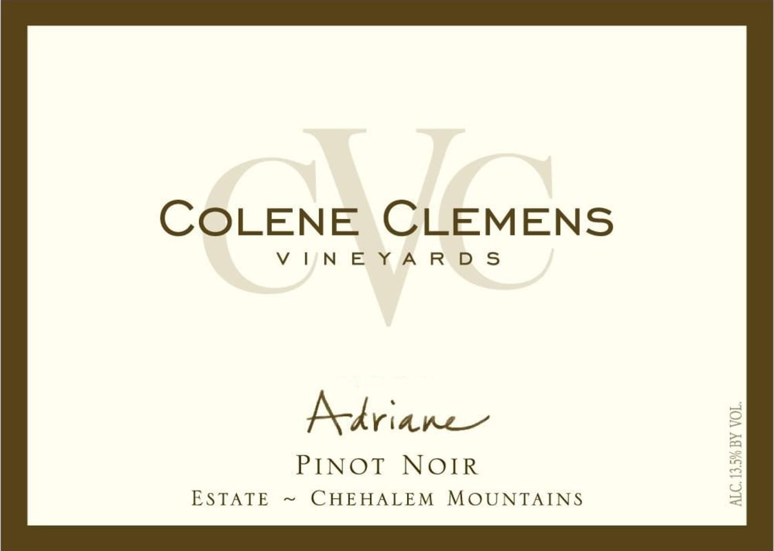 Colene Clemens Adriane Pinot Noir 2013 Front Label