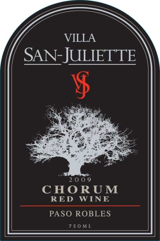 Villa San-Juliette Chorum 2009 Front Label