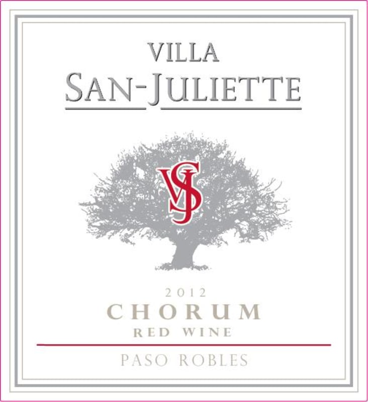 Villa San-Juliette Chorum 2012 Front Label