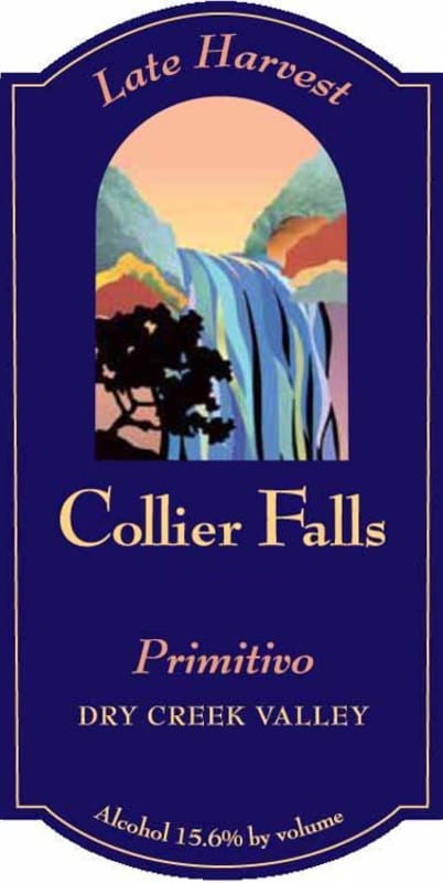 Collier Falls Hillside Estate Late Harvest Primitivo 2009 Front Label
