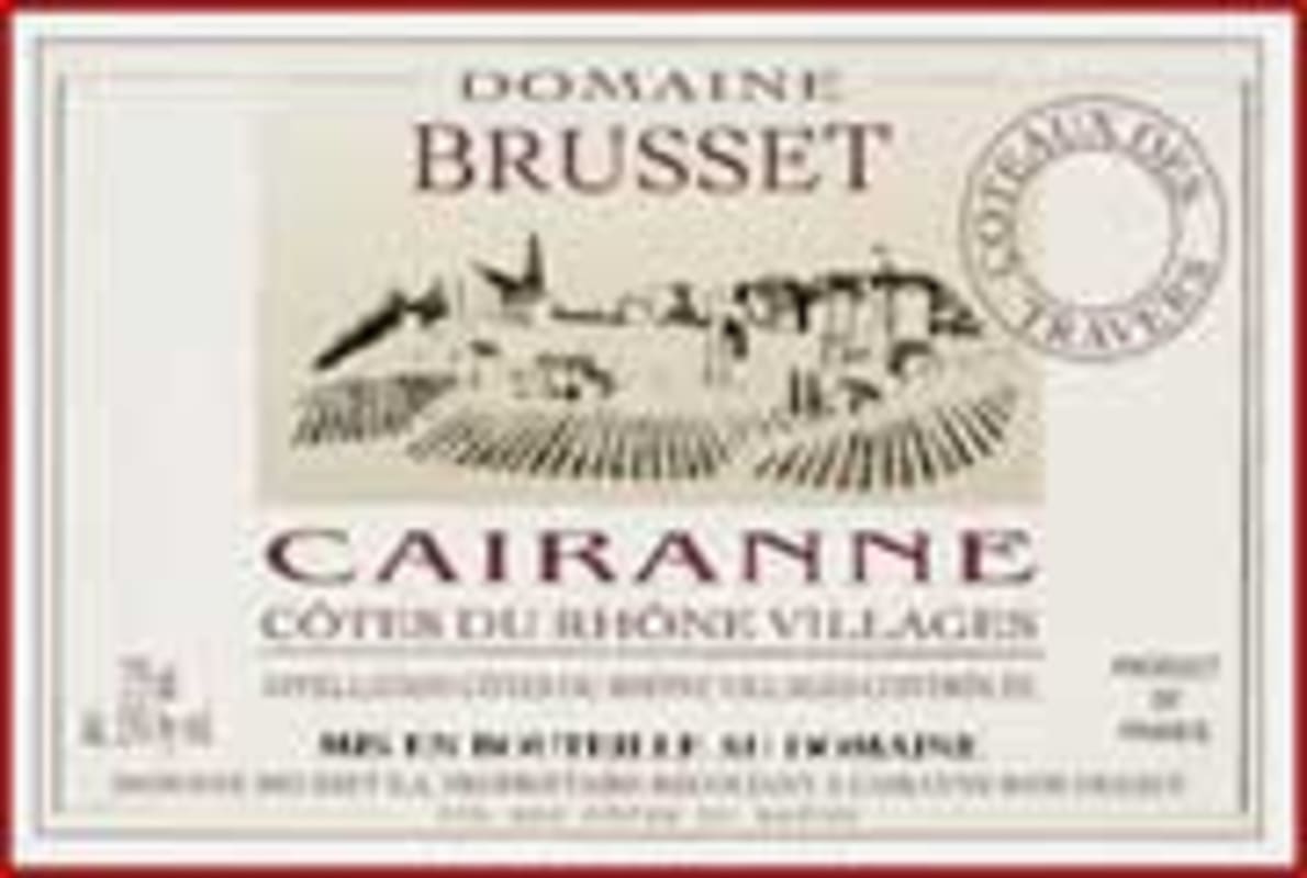 Domaine Brusset Cotes du Rhone Coteaux des Travers 2001 Front Label